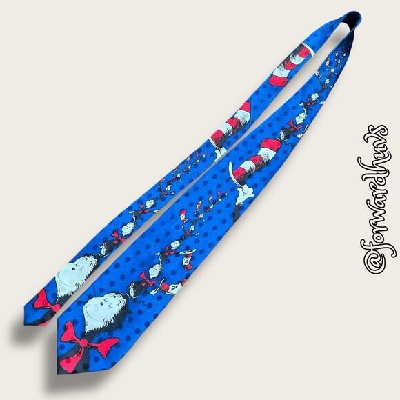 Vintage 90s Dr. Seuss Silk Tie – Cat in the Hat Comes Back, ABC Design - Picture 6 of 11